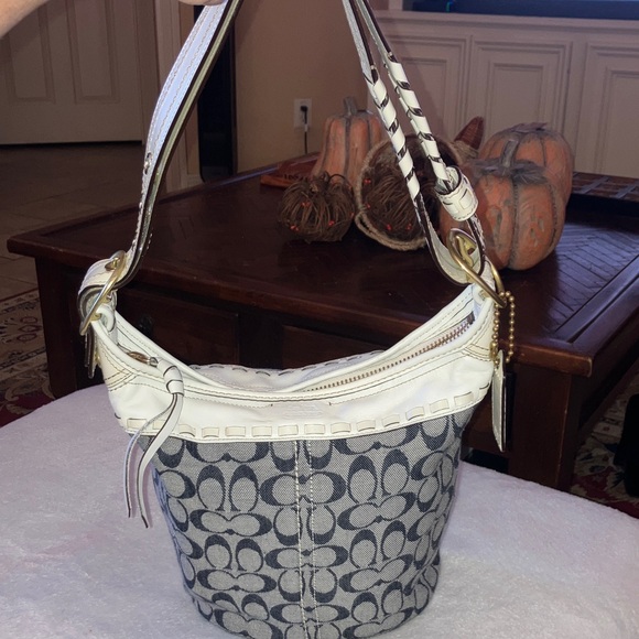 Coach Handbags - Coach Bleeker Signature C denim blue Shoulder Bag w/gold hardware year 2007